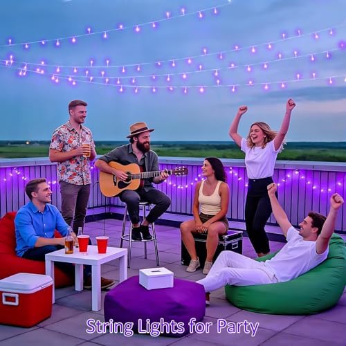 JMEXSUSS 600 LED Purple Christmas Lights Indoor Outdoor Halloween Lights