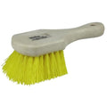 Weiler 79120 8" Utility Scrub Brush, Yellow Polypropylene Fill, Short Handle, Foam Block (Pack of 12)