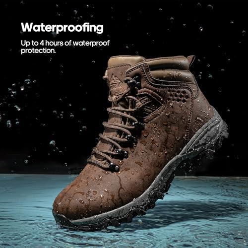 NORTIV 8 Men's Hiking Winter Insulated Snow Boots