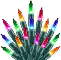 Minetom Clear Christmas String Lights 100 Counts 20 Feet Multicolor