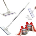 Disposable Dust Mop with 10 Reusable Cloths, 2026 New Convenient Cloth Changing Mini Mop 38" Long Handle Wet and Dry Flat Mopping, Sweeper Stick Lightweight Snap for Corners Multi Surface (10 Clothes)