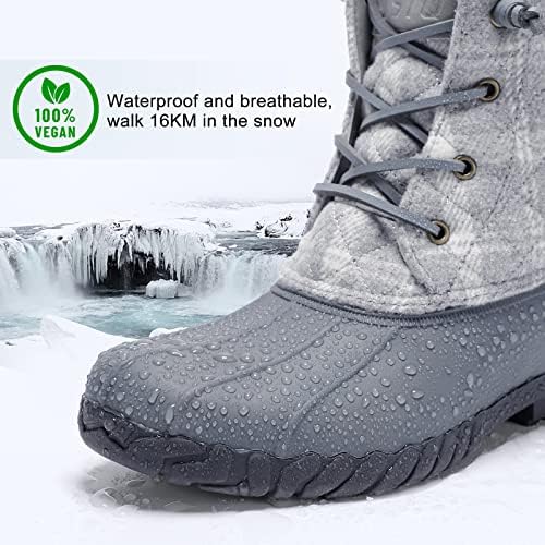 STQ Duck Boots for Women Waterproof Winter Boots Insulated Snow Boots