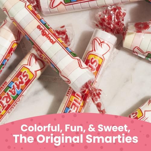 Smarties Candy Bulk Rolls Original Flavor - Gluten & Vegan Free - Classic Sweetness From Family Owned Company Since 1949, Peanut Free & Dairy Free - Perfect Halloween Candy - 2 Pound Bag