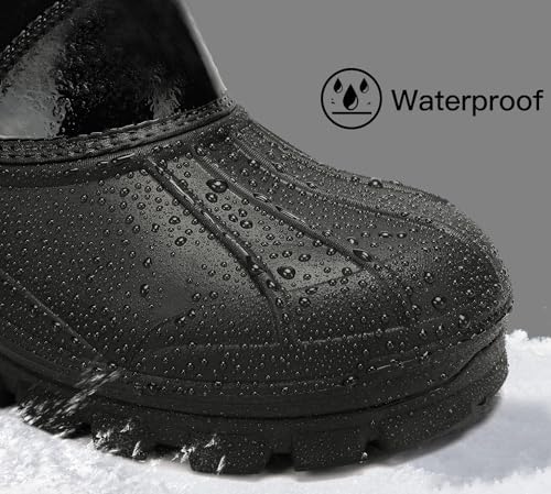 Kricely Men's Snow Boots Waterproof Non-Slip Outdoor Hiking Athletic Warm Fur Boot Comfortable Causual Cold-Weather Boots