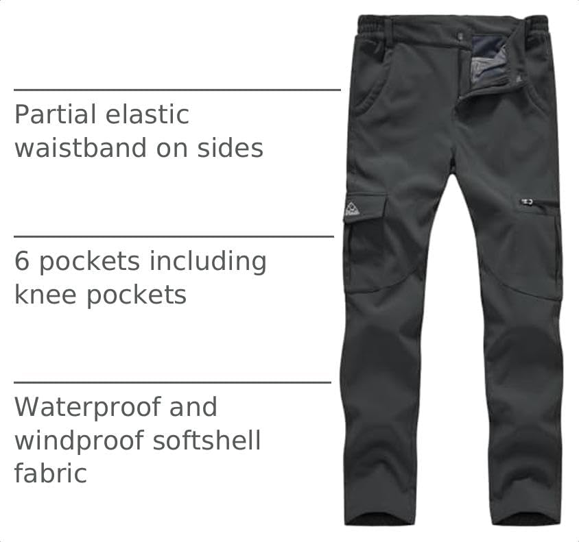 Gopune Women's Waterproof Windproof Outdoor Hiking Snow Ski Insulated Pants