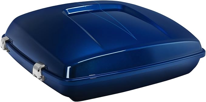 5.5" Razor Motorcycle Trunk W/Latch Key Fit For Harley 2014-2025 Touring CVO Road King Street Glide Electra Glide Ultra Limited Pack Superior Blue