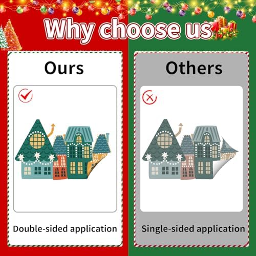 Christmas Window Clings for Glass Windows, Stickers for Window Decorations