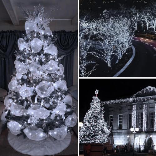 KAQ 6pack 600LED Solar String Lights Outdoor Waterproof Cool White