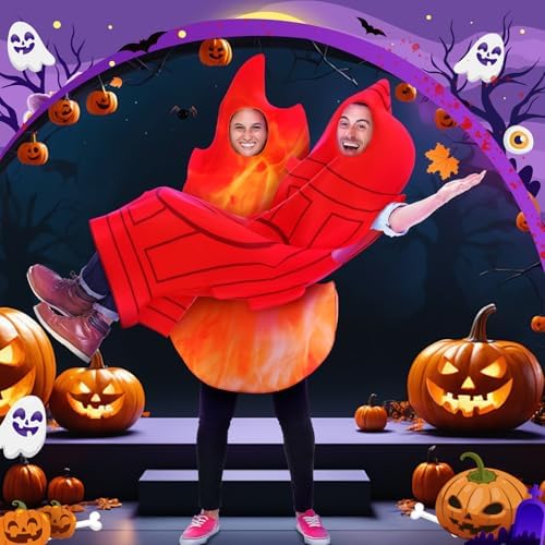 Seenelling Funny Halloween Costume for Couple 2pcs Fire and Fire Hydrants