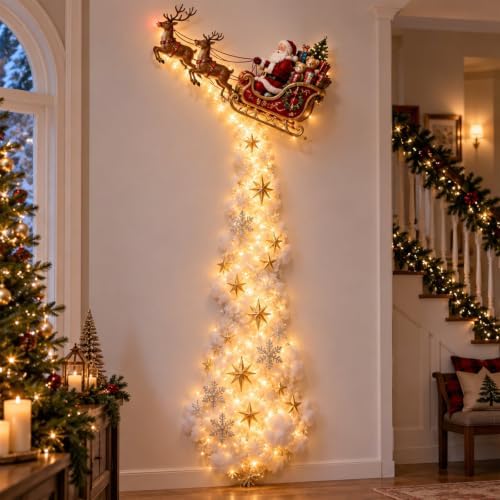 Christmas Magic Trail Wall Light, LED Cascading Holiday Decor，A1