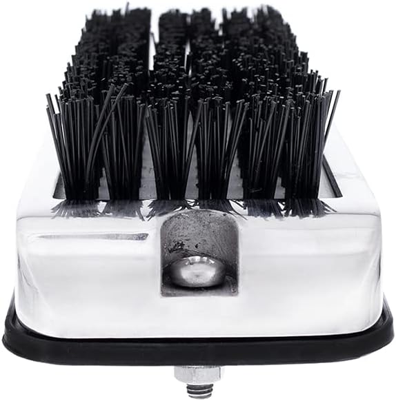 United Pacific 90050 Stainless Shoe/Boot Scraper w/Nylon Brush, 430 Stainless Steel Housing – Black Brush – ONE Unit