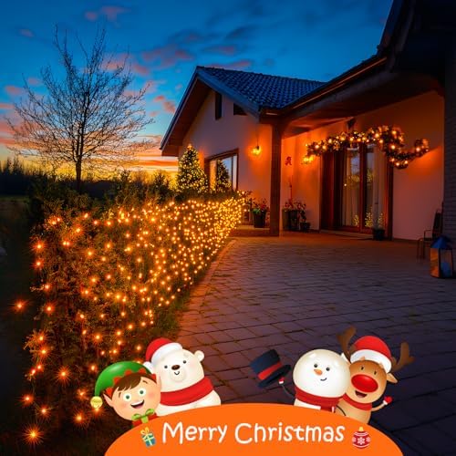JMEXSUSS 150 LED Orange Halloween Lights Indoor, Fall Lights Plug in