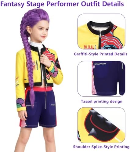 Golden Pop Performer Costume Kids Girls Halloween Costumes Cosplay Outfit