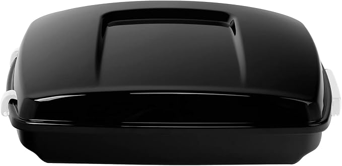 Black Earth 5.5" Razor Trunk W/Latch Key Fit For Harley Touring 2014-2025 CVO Road King Road Glide Street Glide Electra Glide Ultra Limited Pack