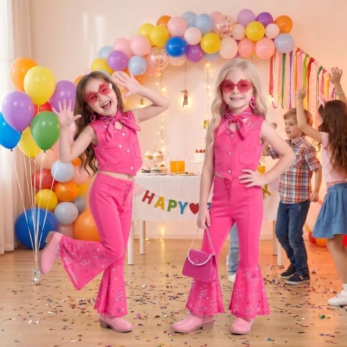 Girls Movie Doll Costume, Kids Rose Outfit Movie Cosplay Dress up Halloween Birthday Party