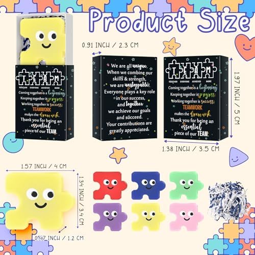 24 Sets Employee Appreciation Gifts Team Puzzle Toy with Boxes