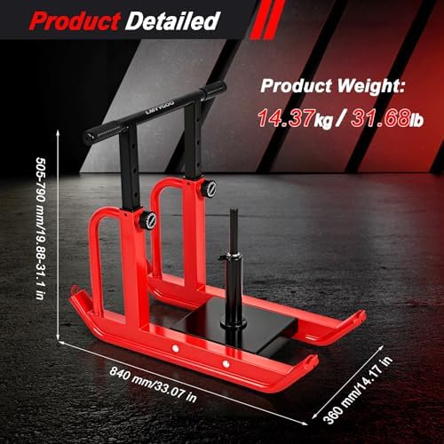Heavy-Duty Training Sled, 5-Level Height Adjustment, Push/Pull Dual-Use