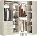 Besiost Corner Closet System with 3 Drawers, Corner Closet Organizer System