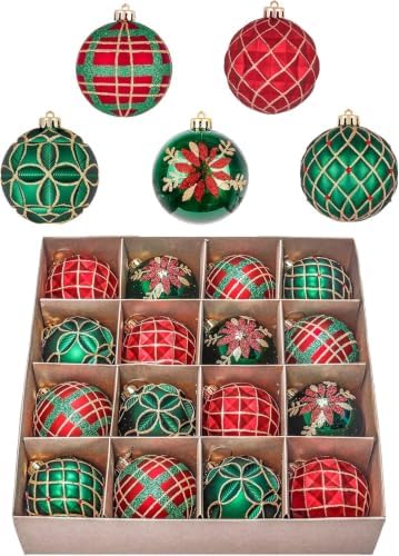Valery Madelyn 16ct Christmas Tree Decorations Ball Ornaments 2.36 Inches