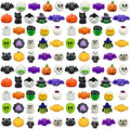 Anditoy 100 PCS Halloween Mochi Squishy Toys Squishies for Kids Girls Boys Halloween Party Favors Halloween Treat Bags Gifts