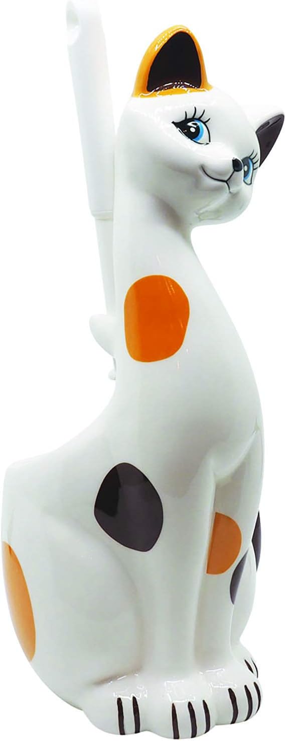 Sunart SAN3305 Cute Miscellaneous Goods Cat Toilet Brush Stand (with Brush)