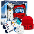 Topline Cozy Skiing Gift Set for Men – Ski Red Knitted Beanie Hat, Ceramic Mug, Cozy Socks & 20g Double Hot Chocolate Mix – Christmas Stocking Fillres, Birthday Gifts for Men, Winter Gifts for Women