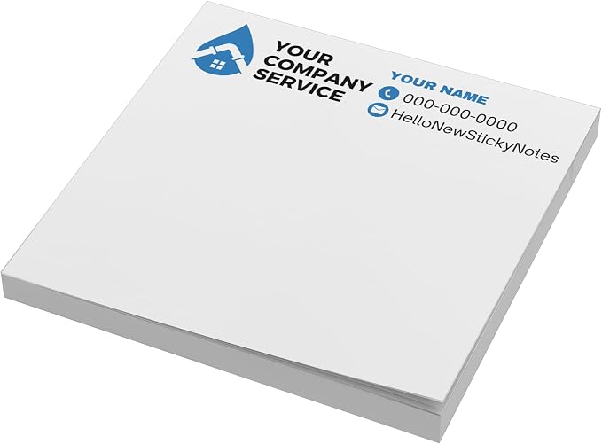 Generic Custom Sticky Notes, Full Color, Pack of 12, 3"" x 3"", 50 Sheets/Pad Post It Note Pads