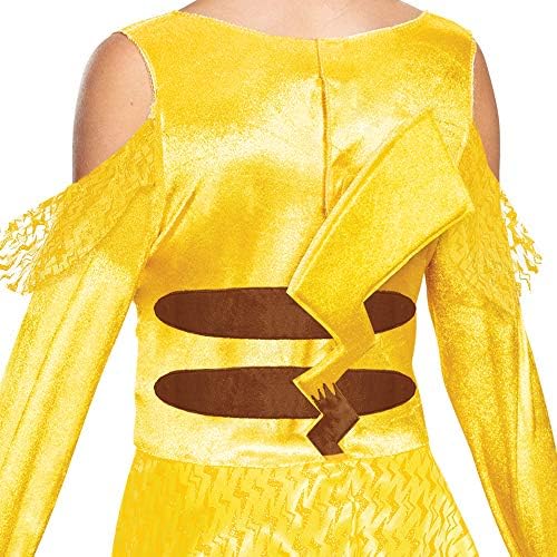 Disguise Pokemon Pikachu Costume for Girls, Deluxe Character Outfit, Kids Size Small (4-6x) Yellow (90763L)
