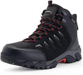 SHULOOK Men's Waterproof Hiking Boots Non-Slip Lightweight Mid Top Ankle Boot Breathable Hiker Trekking Shoes