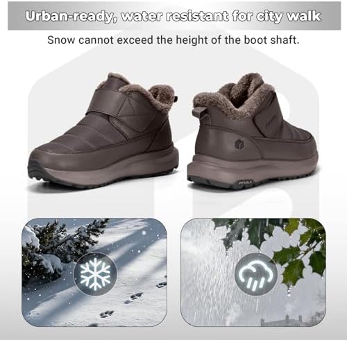 FitVille Snow Boots for men Winter Shoes Fur Lining Waterproof Extra Wide Boots for Men Heat Lock Technology for Outdoor