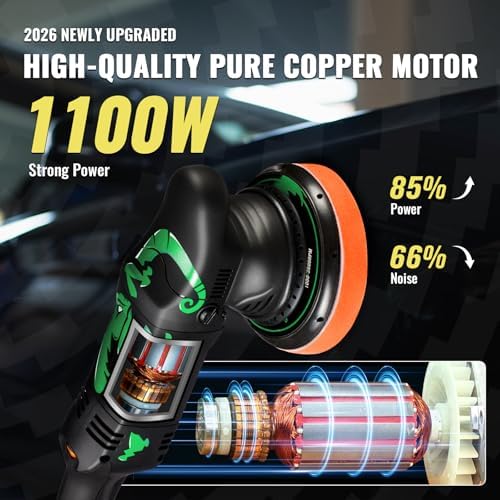 BATOCA Dual Action Polisher Random Orbital Car Buffer 1100W