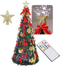 Garvee 6 FT Pop Up Christmas Tree, Pre-Decorated Xmas Tree Lighted Top Star