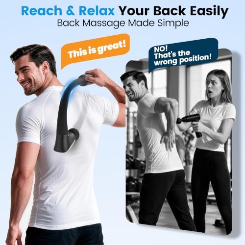 2-in-1 Detachable Muscle Massage Gun Deep Tissue with Extension Handle