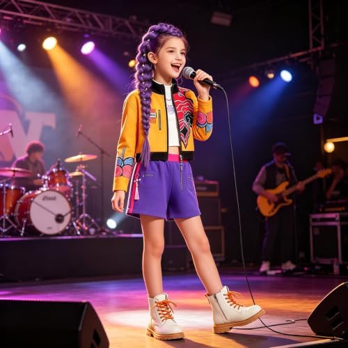 Kids Pop Star Hunter Costume Girls Halloween Costumes Demon Cosplay Outfit