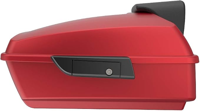 Advanblack Road Glide Tour Trunk Pack Wicked Red Denim Chopped Tour Trunk Pack Backrest Pad for '97-'25 Harley Touring Road King Street Glide Electra Glide CVO models