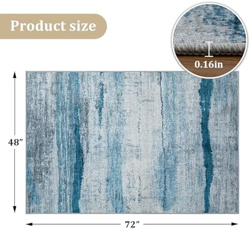 Office Chair Mat for Hardwood Floor, 72"x48" Easy Glide Computer Chair Mat Protector for Rolling Chair Under Desk Rug Nonslip Backing, Machine Wash