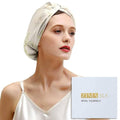 ZIMASILK 22 Momme 100% Mulberry Silk Bonnet for Sleeping & Women Hair Care, Highest Grade 6A Silk Hair wrap for Sleeping with Premium Elastic Stay On Head (1Pc, Ivory - Fruit Line Art)