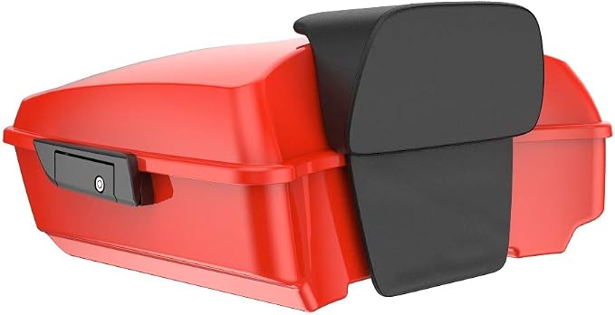 Advanblack Road Glide Tour Trunk Pack Laguna Orange Chopped Tour Trunk Pack Backrest Pad for '97-'25 Harley Touring Road King Street Glide Electra Glide CVO models