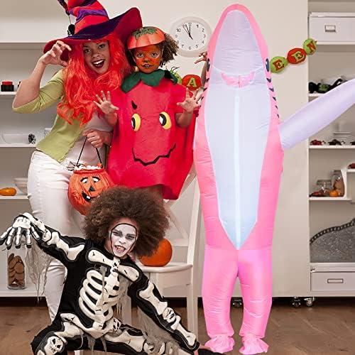 Poptrend Adults Inflatable Halloween Costumes Blow Up Shark Costume for Halloween, Birthday Gift Cos Play Party