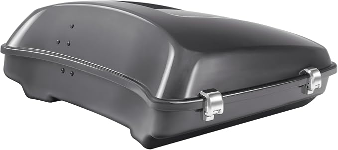 5.5" Razor Motorcycle Trunk W/Latch Key Fit For Harley 2014-2025 Touring CVO Road King Street Glide Electra Glide Ultra Limited Pack Gauntlet Gray Metallic