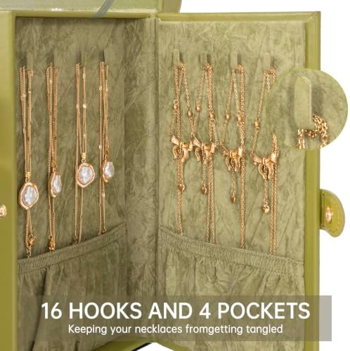 AKOZLIN 6-Tier Jewelry Box Organizer 5 Drawers Storage Medium Green