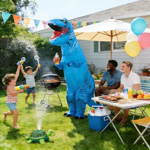 Funny Inflatable Dinosaur Costume for Adult and Kids,Blow Up Dinosaur Costume for Halloween Cosplay Party