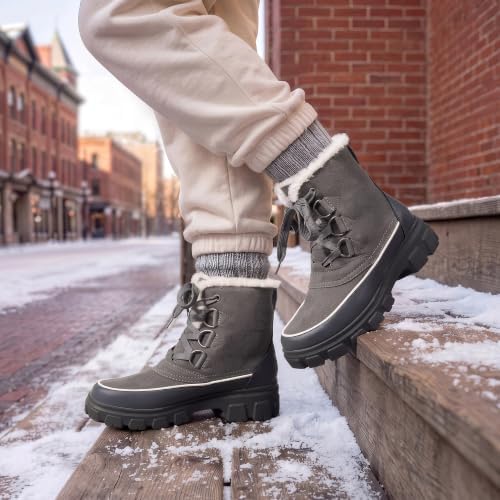 DREAM PAIRS Women’s Lace Up Ankle Snow Boots