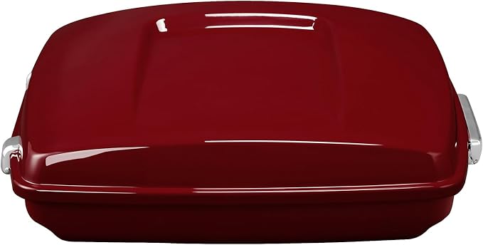 5.5" Razor Motorcycle Trunk W/Latch Key Fit For Harley 2014-2025 Touring CVO Road King Street Glide Electra Glide Ultra Limited Pack Billiard Red