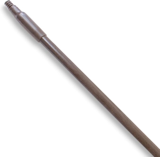 SPARTA Fiberglass Broomstick Replacement Broom Handle with Acme Threaded Tip for Industrial Cleaning Tools, Fiberglass, 60 Inches, Brown, (Pack of 12)