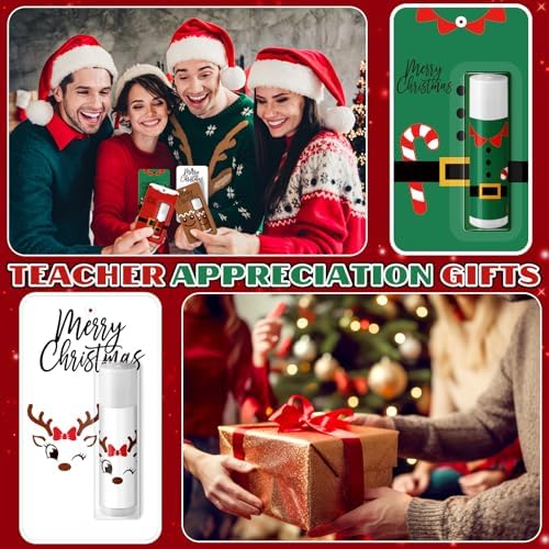 30 Pack Christmas Lip Balms Gifts Bulk Merry Christmas Party Favors
