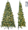 VINGLI 6FT Pre Lit Half Christmas Tree with 250 LED Lights
