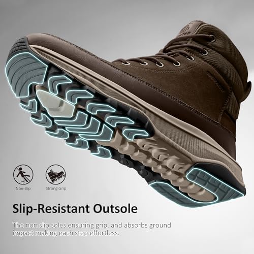 Coostar Snow Boots for Men Waterproof Outdoor Casual Winter Boot Lightweight with Arch Support