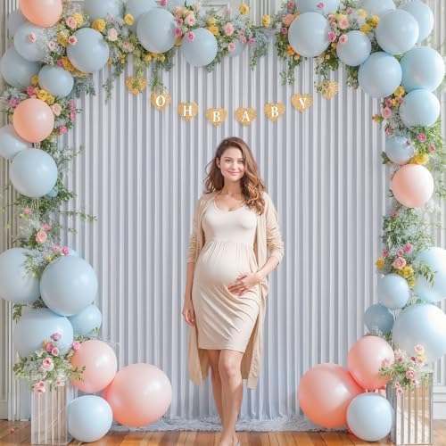 Tao-Ge 10x10 Silver Grey Backdrop Curtain for Parties Wedding Wrinkle Free Silver Grey Photo Curtains Backdrop Drapes Fabric Indoor and Outdoor Decoration for Birthday Party 5ft x 10ft,2 Panels