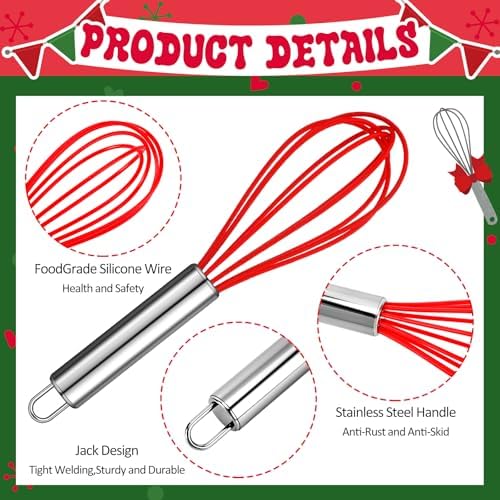Qinyoung 60pcs/12sets Christmas Baking Gift Set with Whisk Spatula